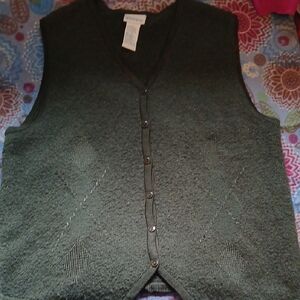 Koret Dark Green Button-Up Vest